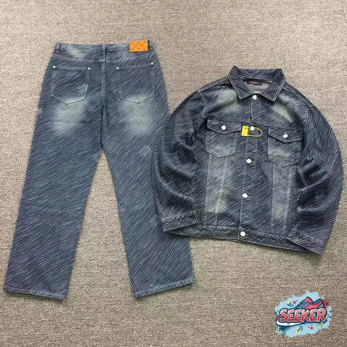 Other 02 Blue Striped Denim Co-ord Set Blue