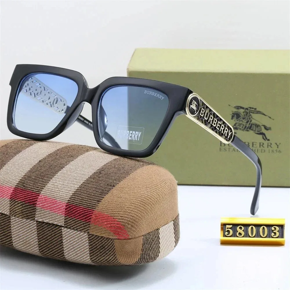 Burberry Burberry Classic Check Sunglasses Black Blue Black - 1