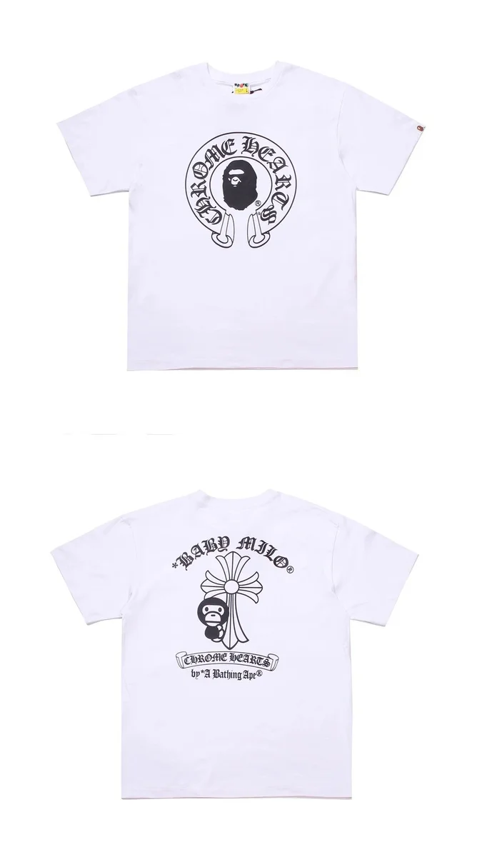 A Bathing Ape A Bathing Ape Chrome Hearts BAPE STA White T-Shirt White - 1
