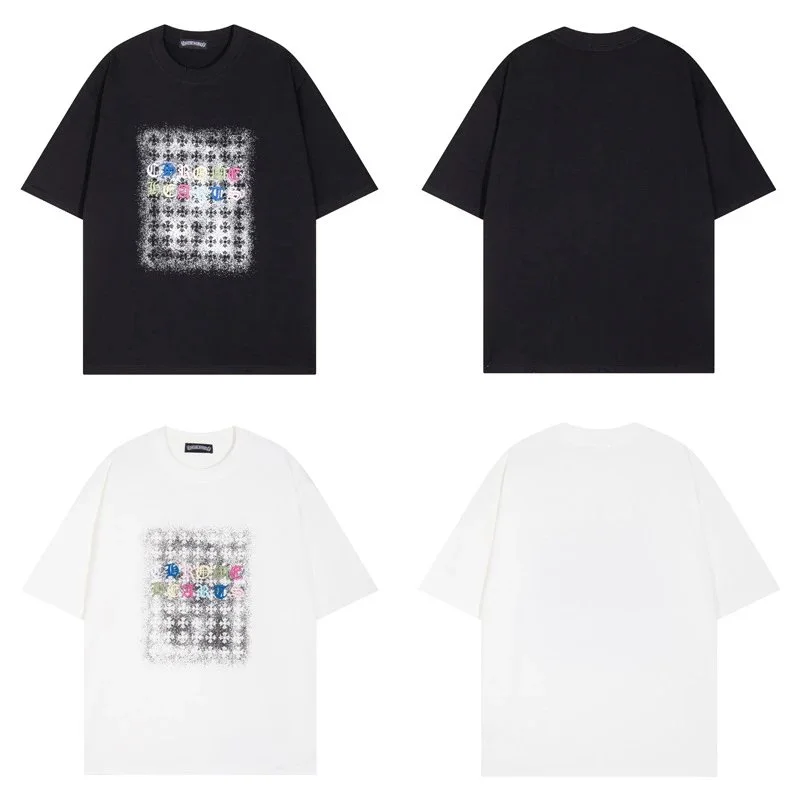 Other Fuzzy Grid Embroidered Black T-Shirt Black - 1