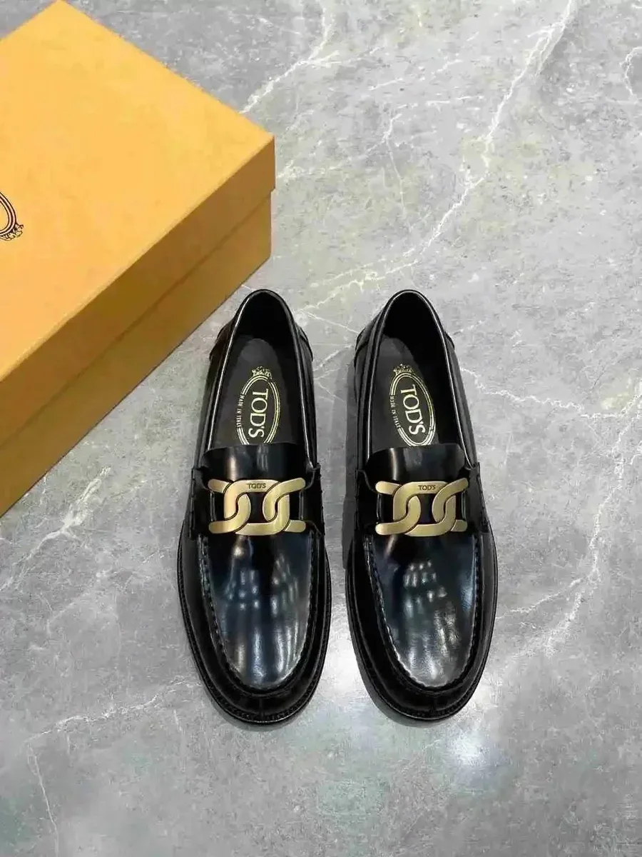 Tod's Tods Dolce Black/Gold Loafer Black