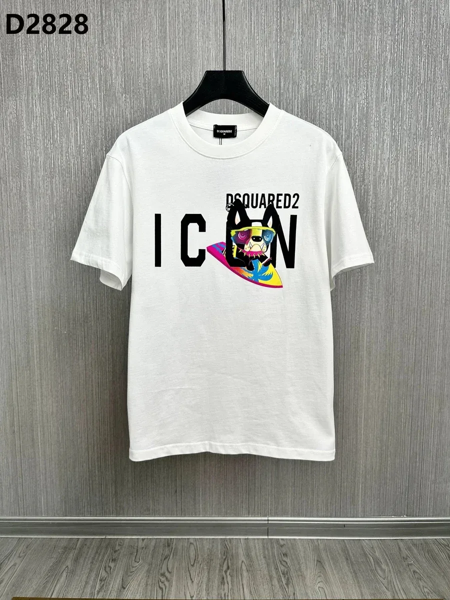 DSQUARED2 DSQUARED2 ICON White T-Shirt with Graphic Print White - 1