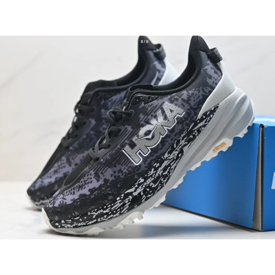 Hoka Hoka Clifton Hopara Black/White Trail Running Shoes Black