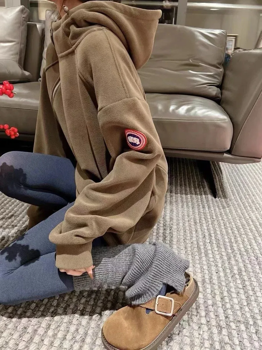 Canada Goose Canada Goose Khaki Zip-Up Hoodie Beige