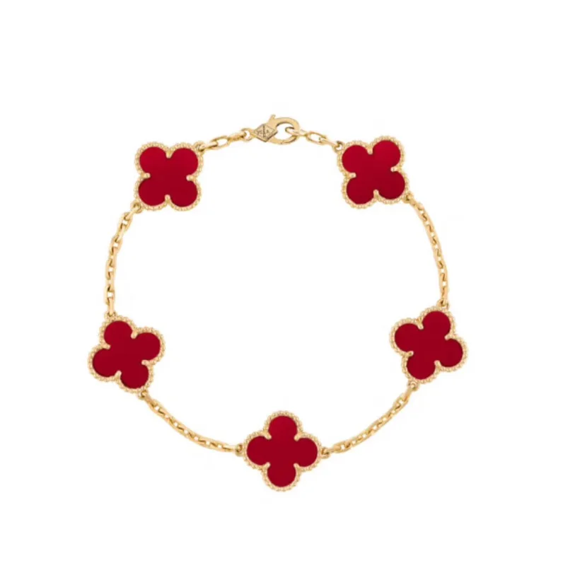 Van Cleef & Arpels Van Cleef & Arpels Alhambra 31 Red and Gold Bracelet Multicolor