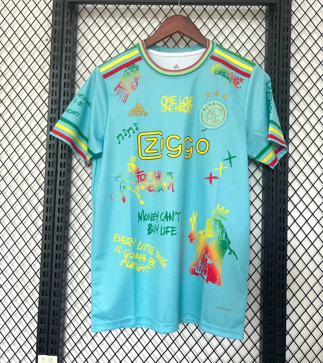 Adidas Adidas 25-26阿贾克斯游戏 Jersey Light Blue Blue - 1