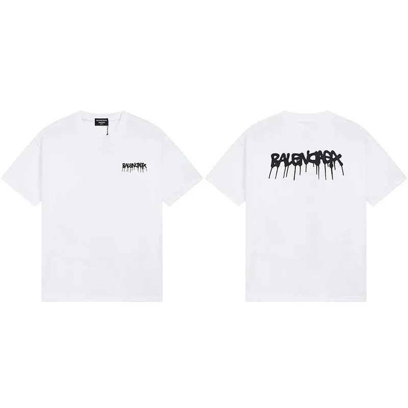 Balenciaga Balenciaga Graffiti Logo T-Shirt White White - 1