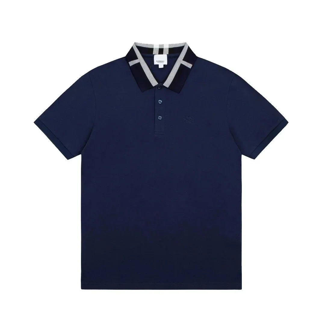 Burberry Burberry Classic Check Navy/Check Collar Polo Shirt Navy