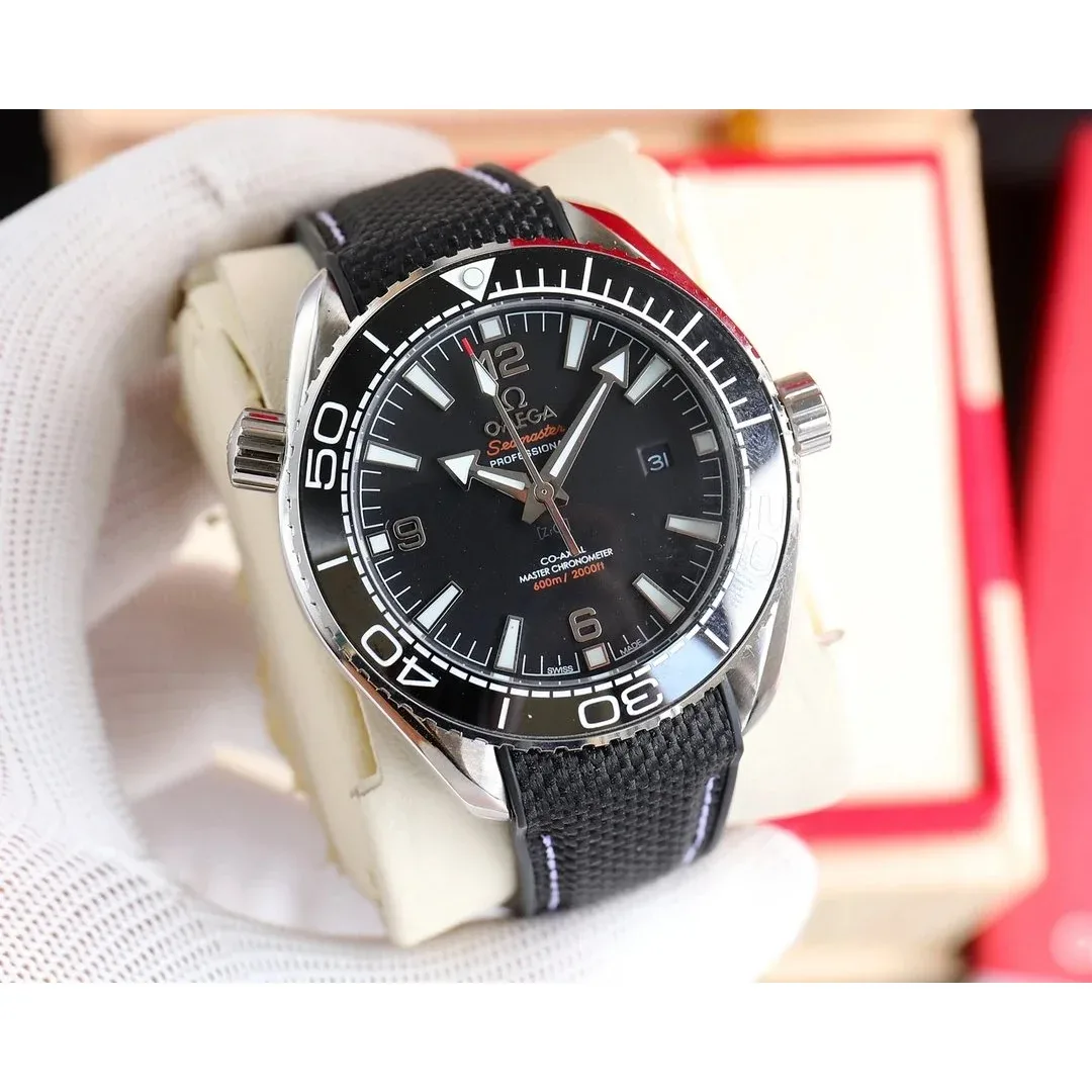 Omega Omega Seamaster Planet Ocean Black Silver Watch Black - 1