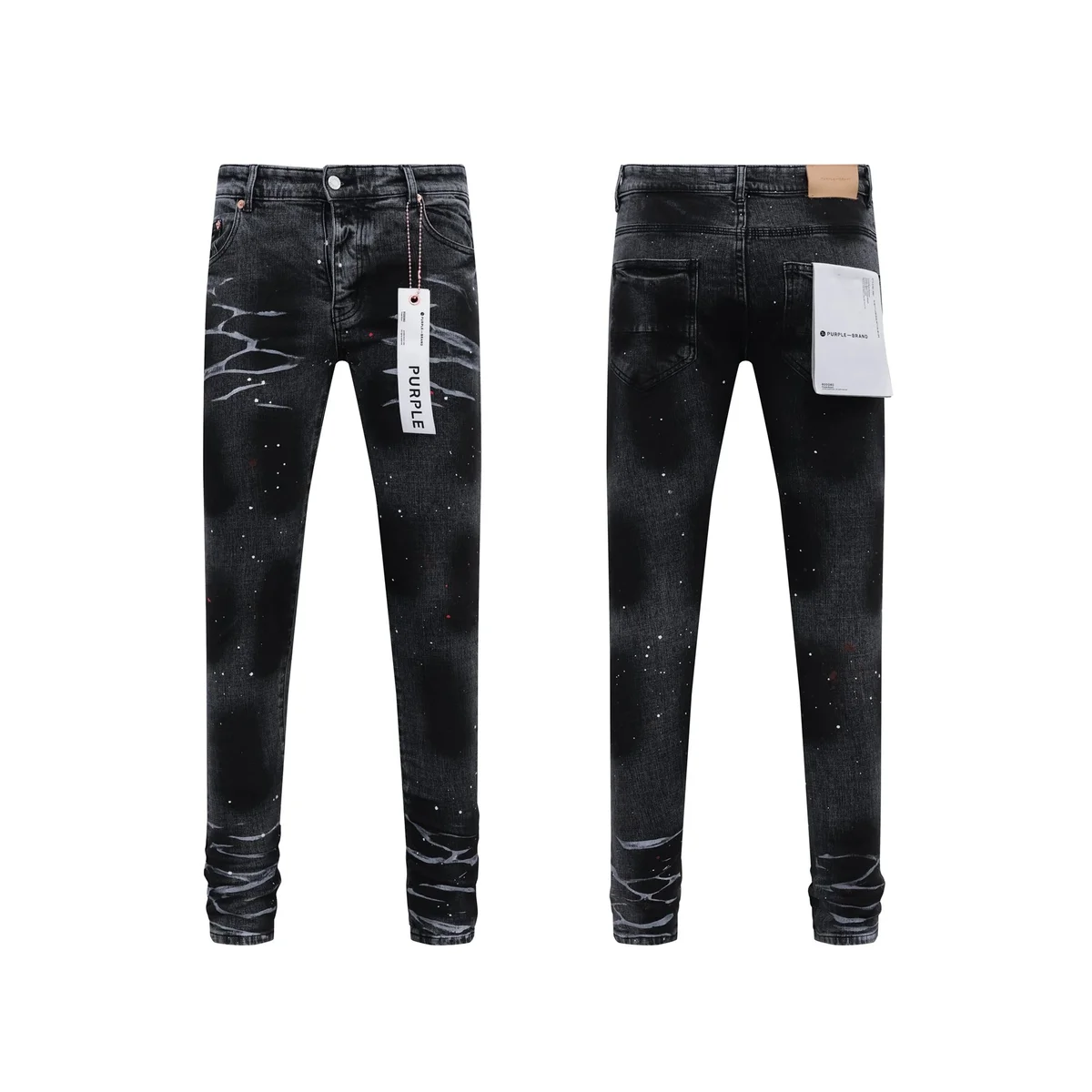 Purple Brand Purple Brand Black/White Distressed Jeans Black