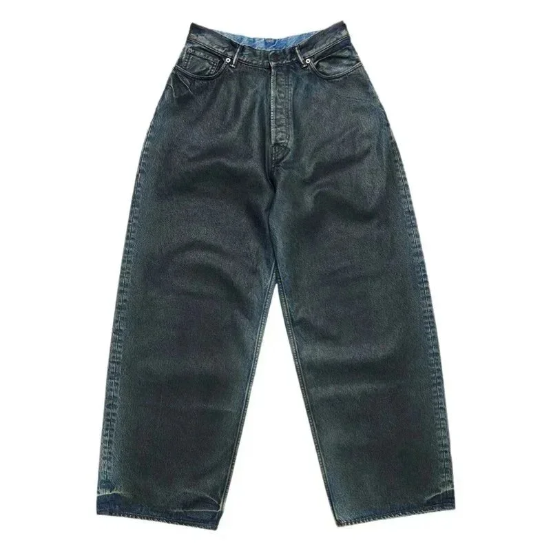Other High Waist Oversized Black Denim Jeans Black - 1