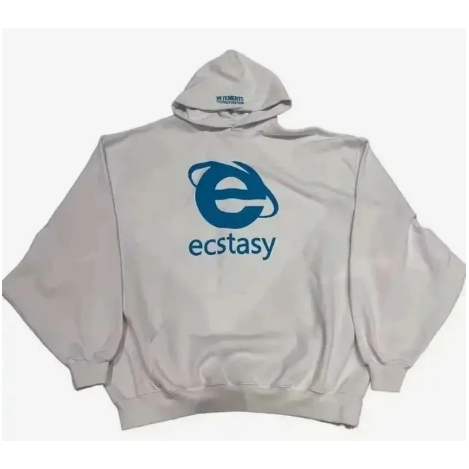 Vetements Vetements Ecstasy Hoodie Light Grey Grey - 1