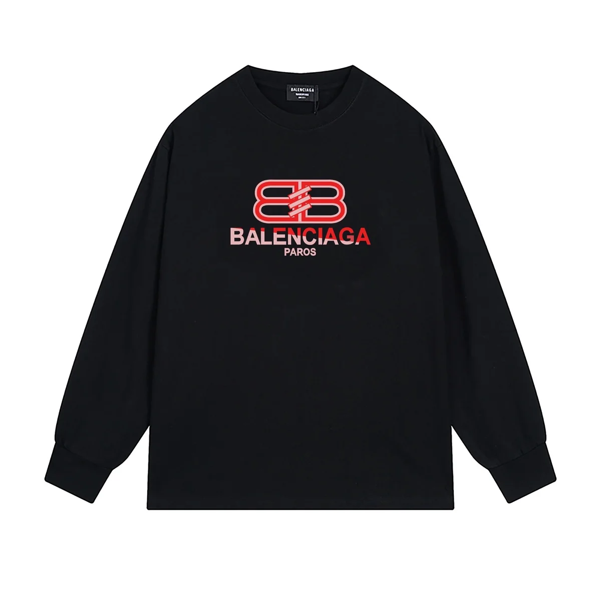 Balenciaga Balenciaga Black BB Logo Long Sleeve T-Shirt Black - 1