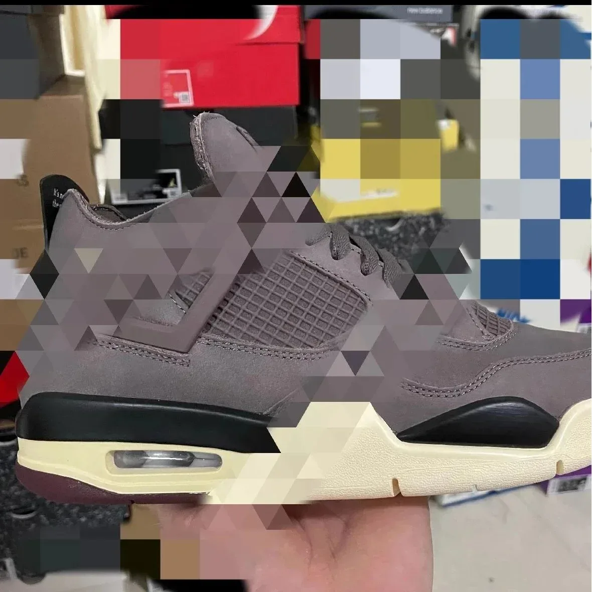 Nike Nike Air Jordan 4 Grey/Black Sneakers Grey - 1