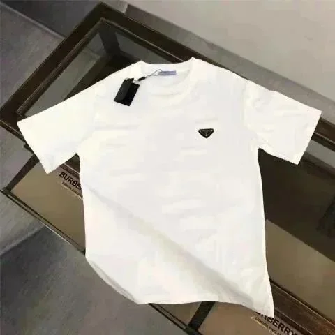 Prada Prada Triangle Logo White T-Shirt White