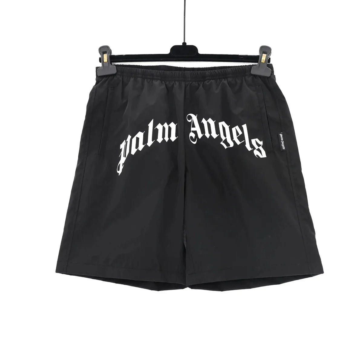 Palm Angels Palm Angels Black/White Logo Shorts Black - 1