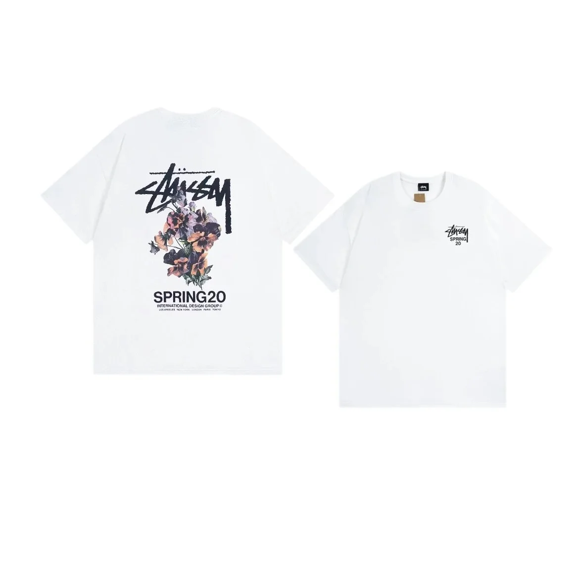 Stussy Stussy Stüssy Spring 20 Floral T-Shirt White White - 1