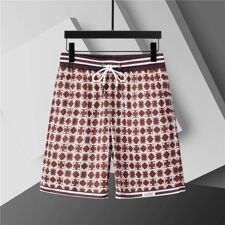 Amiri Amiri Geometric Print Shorts Brown/White Casual Brown - 1