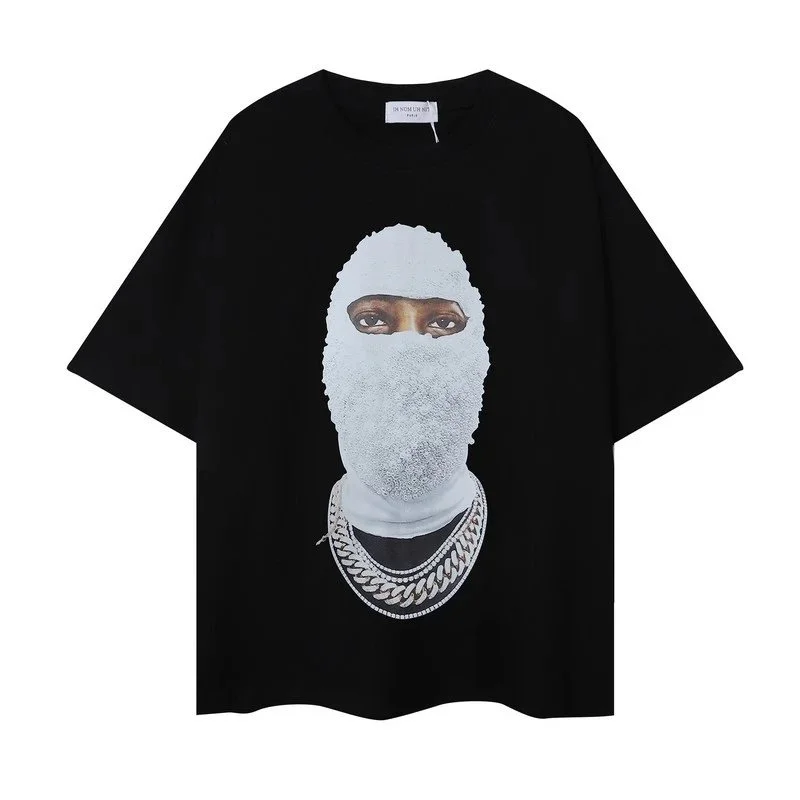 Other Unisex Black 'Masked Figure' T-Shirt Black - 1