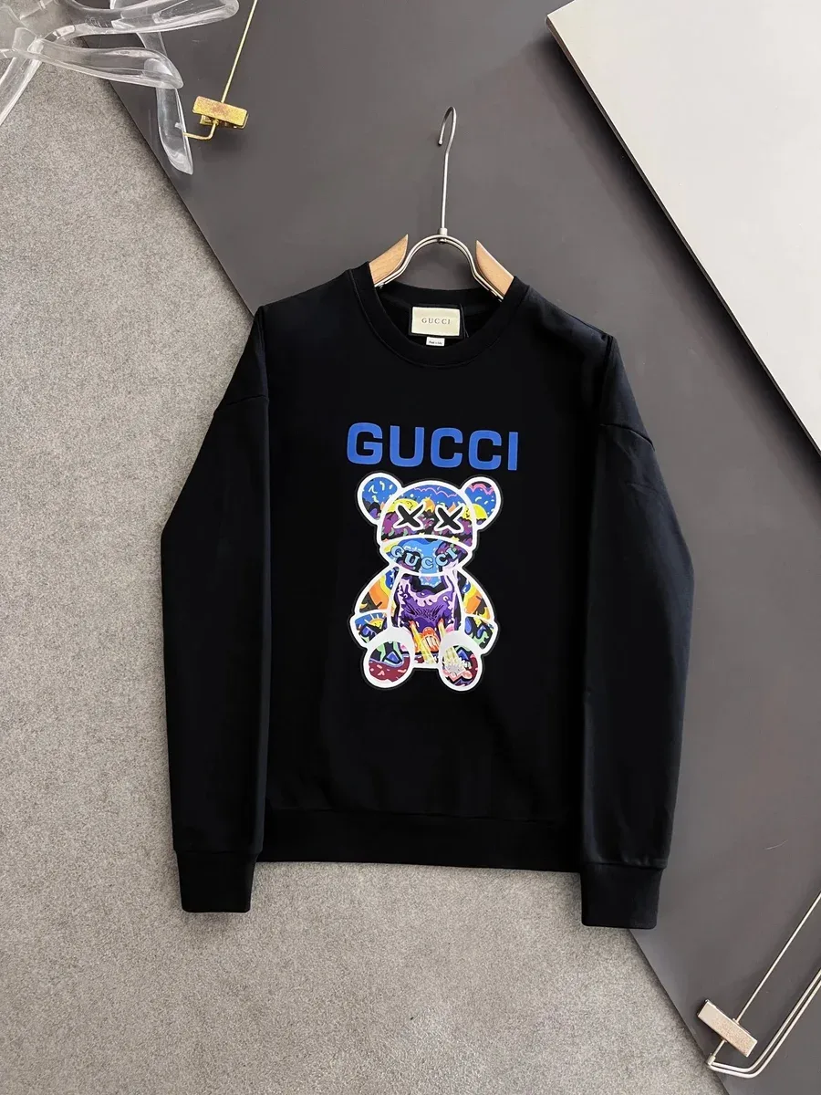 Gucci Gucci Black Multicolor Teddy Bear Sweatshirt Black
