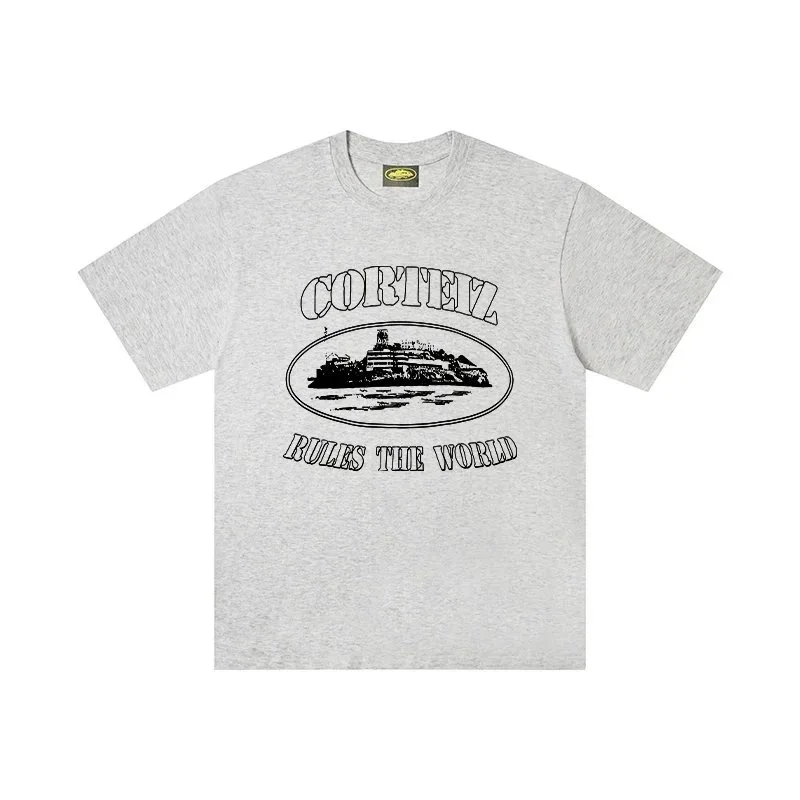 Corteiz Corteiz Rules The World Grey T-Shirt Grey - 1