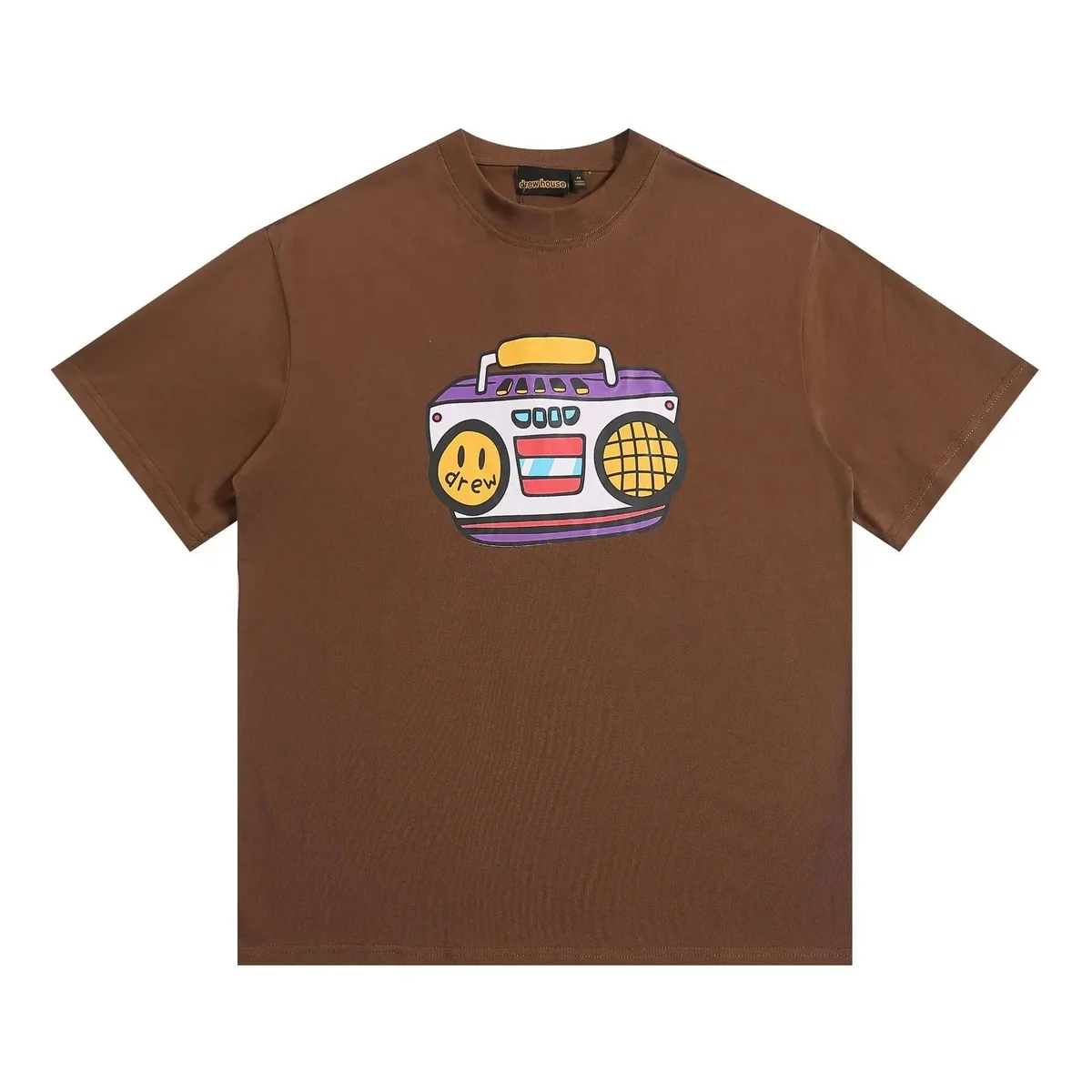Drew House Drew House Boombox Graphic T-Shirt Brown Casual Brown - 1
