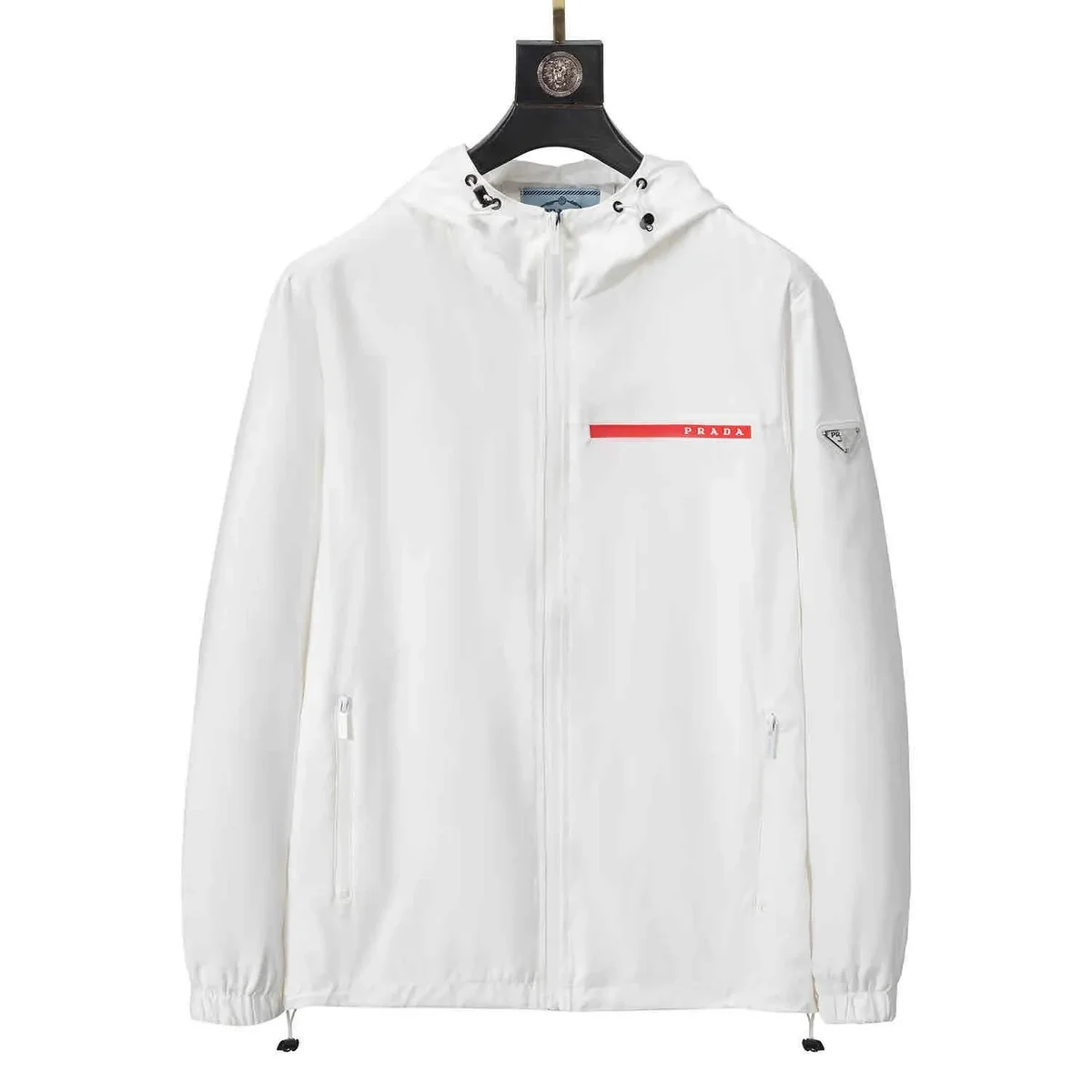 Prada Prada Re-Nylon White Hooded Jacket White