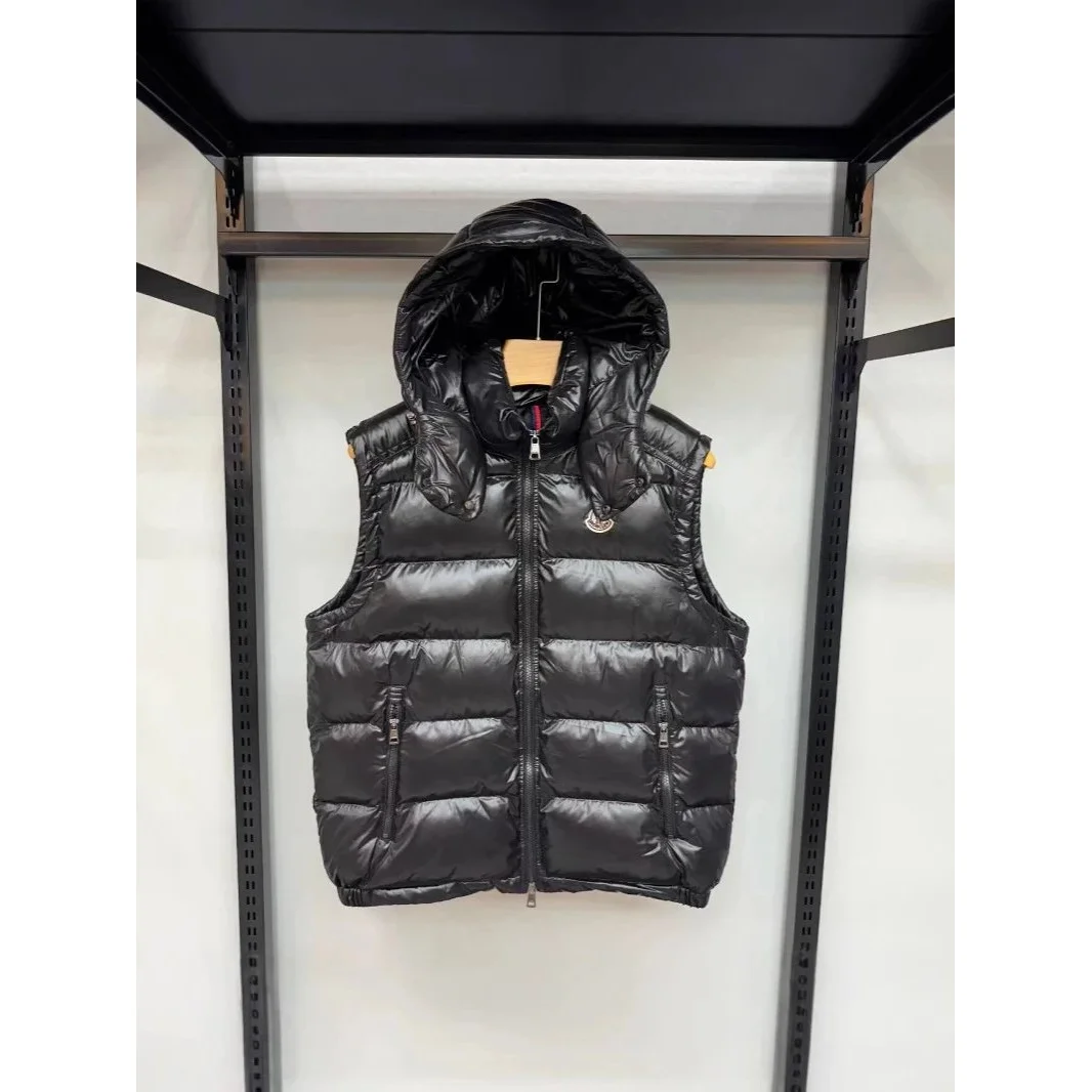 Moncler Moncler Hooded Black Puffer Vest Black