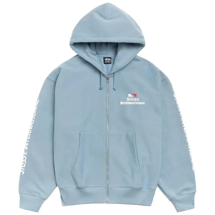 Stussy Stussy Stüssy International Zip-Up Hoodie YN-15 Hoodie Blue - 1