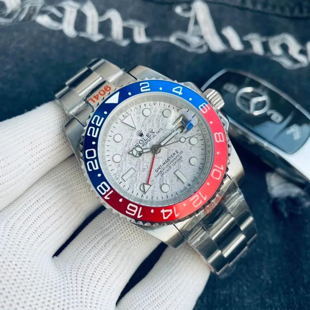 Rolex Rolex GMT-Master II Silver Meteorite Dial Steel Watch Silver - 1