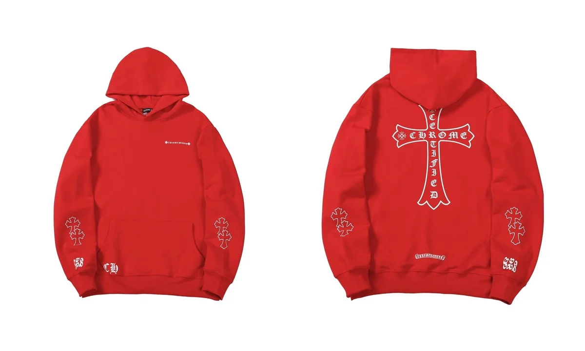 Chrome Hearts Chrome Hearts Cross Red Hoodie Red - 1