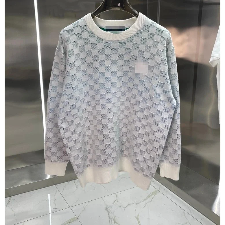 Other Checkered Knit Sweater in 185-22 Colorway Grey - 1