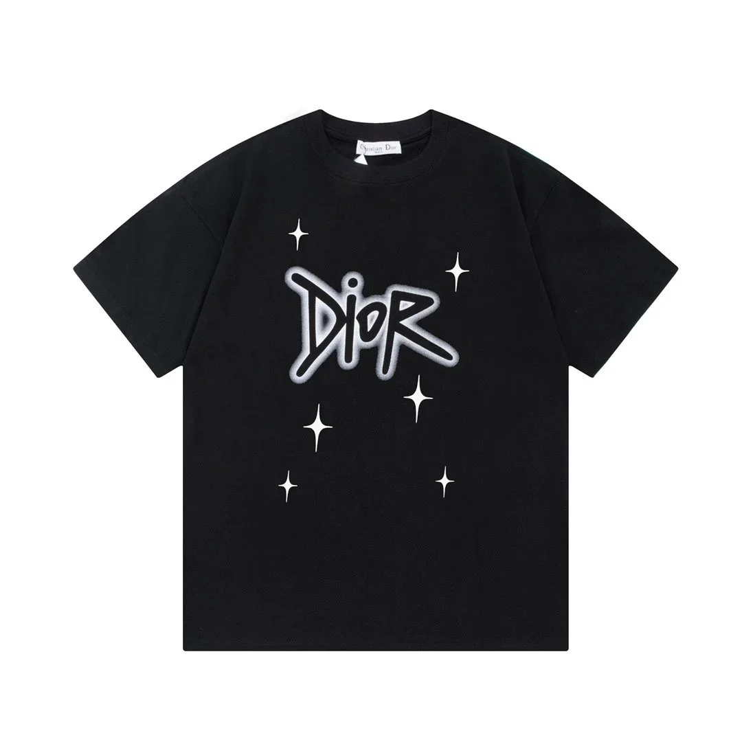 Dior Dior Graffiti Logo Black T-Shirt Black - 1