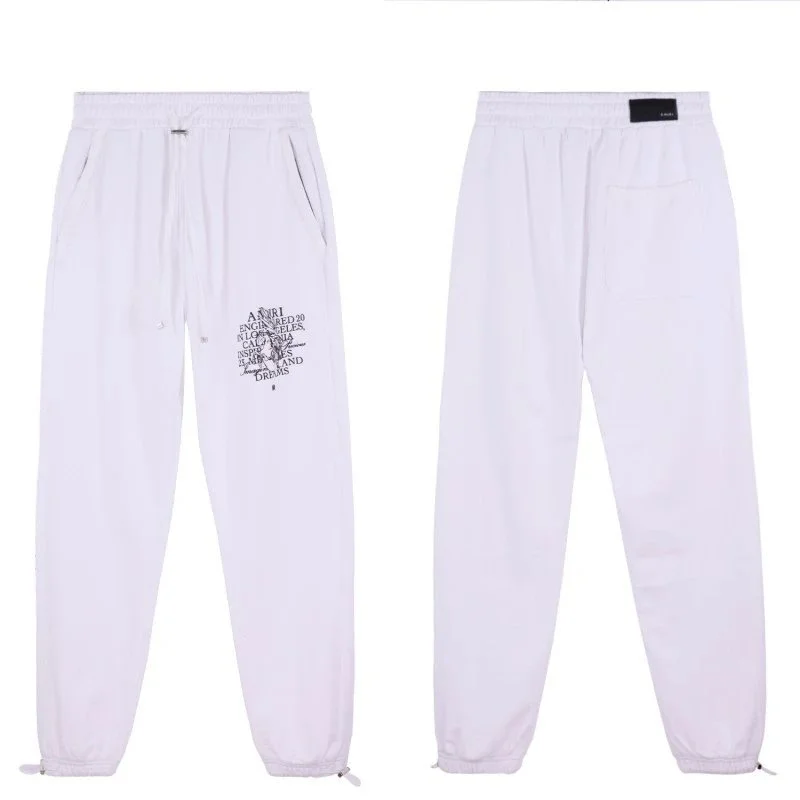 Amiri AMIRI Logo Print White Joggers White - 1