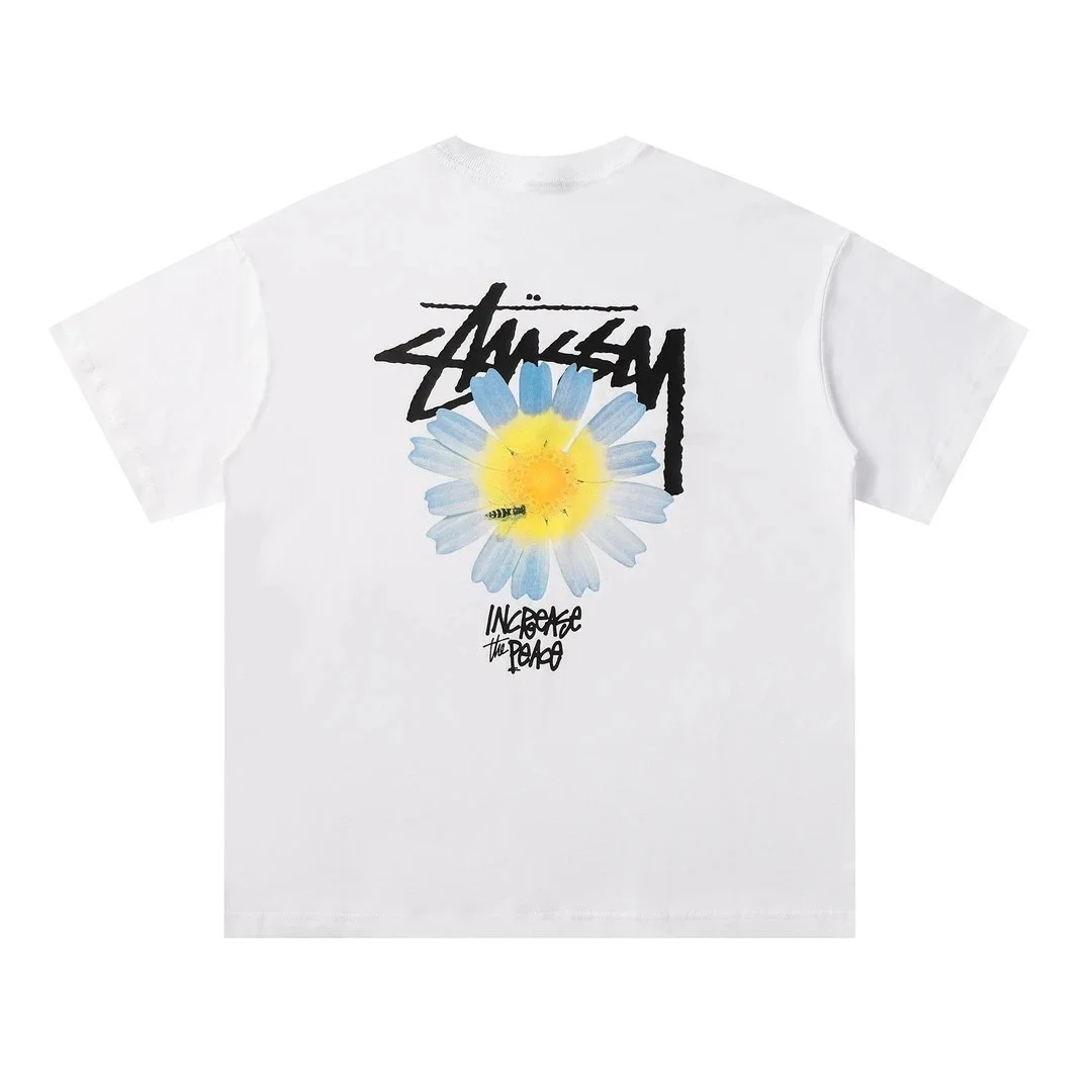 Stussy Stussy Stüssy Flower Print T-Shirt White White - 1