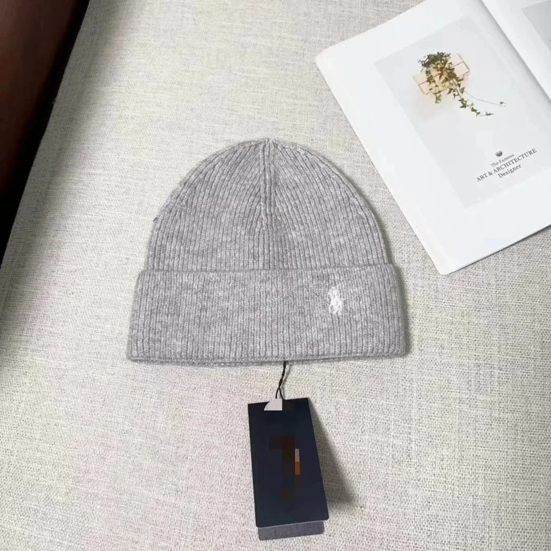 Polo Ralph Lauren Polo Ralph Lauren Grey Pony Beanie Hat Grey - 1