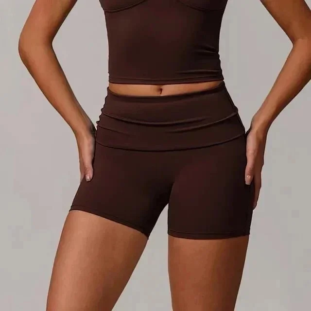 Other Brown Yoga Shorts DDK8998 Women's Brown - 1