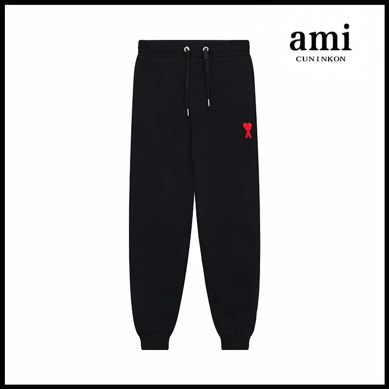 Ami Paris Ami Ami de Coeur Black Sweatpants Black - 1