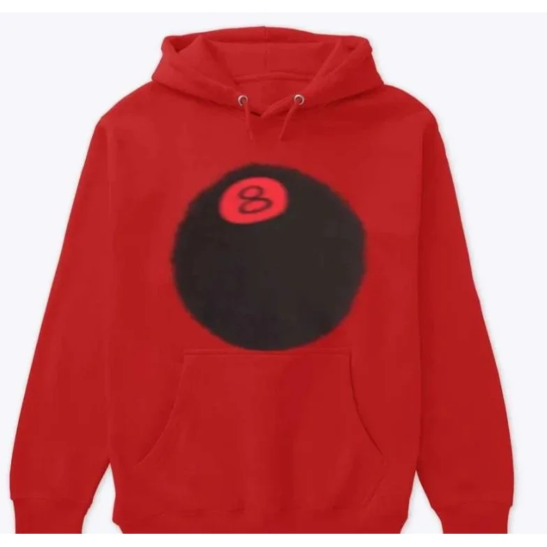 Other Red 8-Ball Hoodie Sweatshirt Red - 1