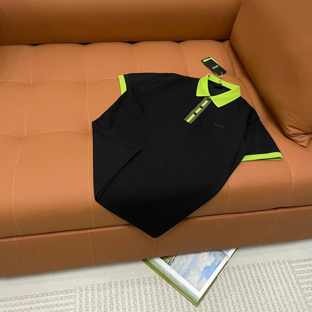 Hugo Boss Hugo Boss Black & Lime Green Polo Shirt Black - 1