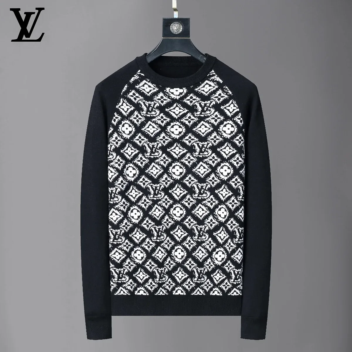 Louis Vuitton Louis Vuitton Monogram Black/White Sweater Black