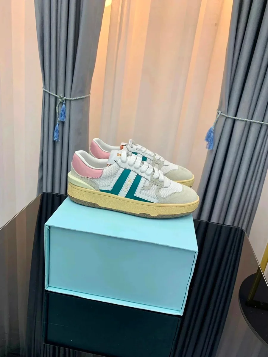 Lanvin Lanvin 27 White/Pink/Green Sneakers White - 1