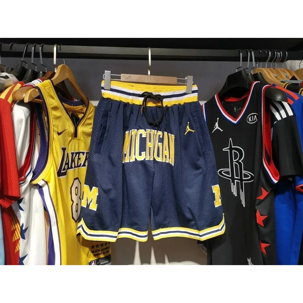 Jordan Jordan Flight Michigan Deep Blue Basketball Shorts Navy