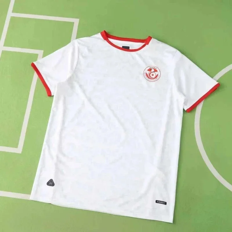 Other White Red Trim T-Shirt with Circular Emblem White - 1