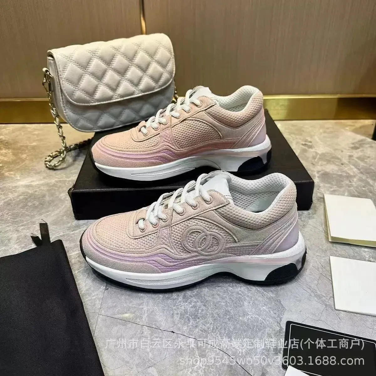 Chanel Chanel Runners Pink/Purple Gradient Sneakers Pink