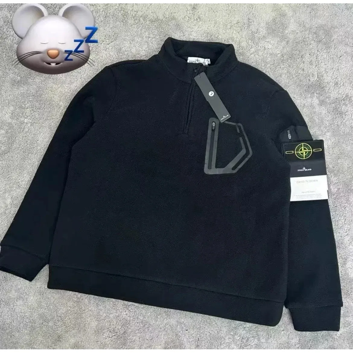 Stone Island Stone Island Black Half-Zip Sweater Black