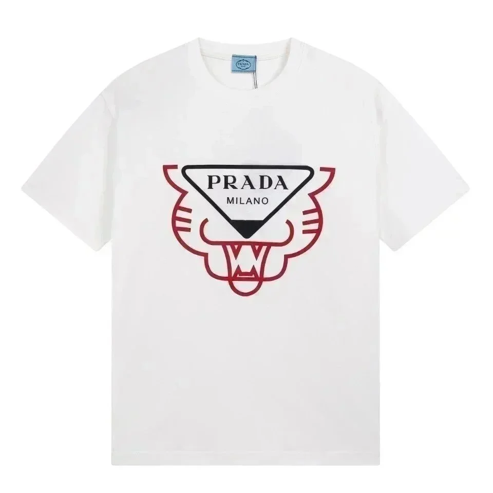 Prada Prada Tiger Logo White T-Shirt White