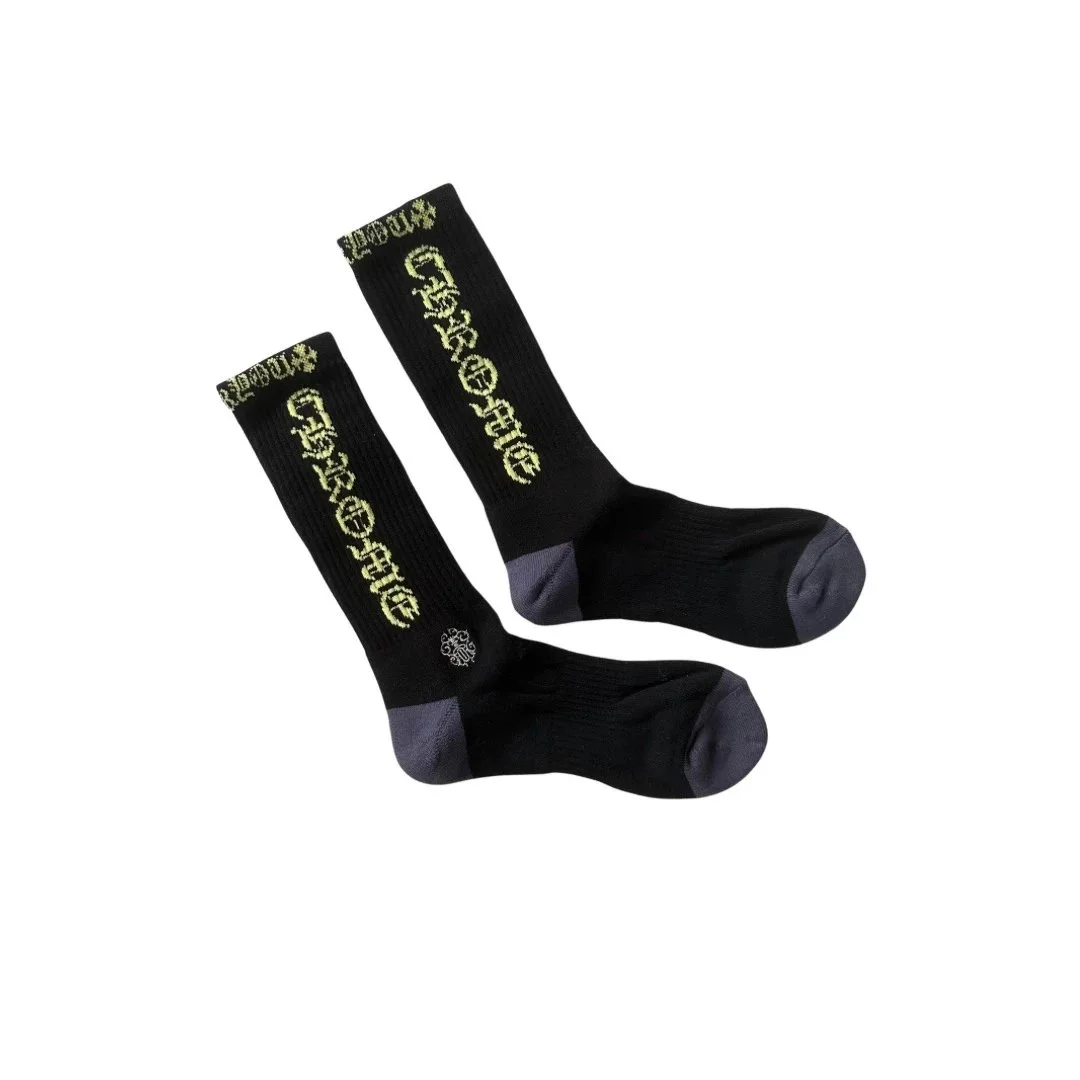 Chrome Hearts Chrome Hearts Black/Gold Logo Socks Black