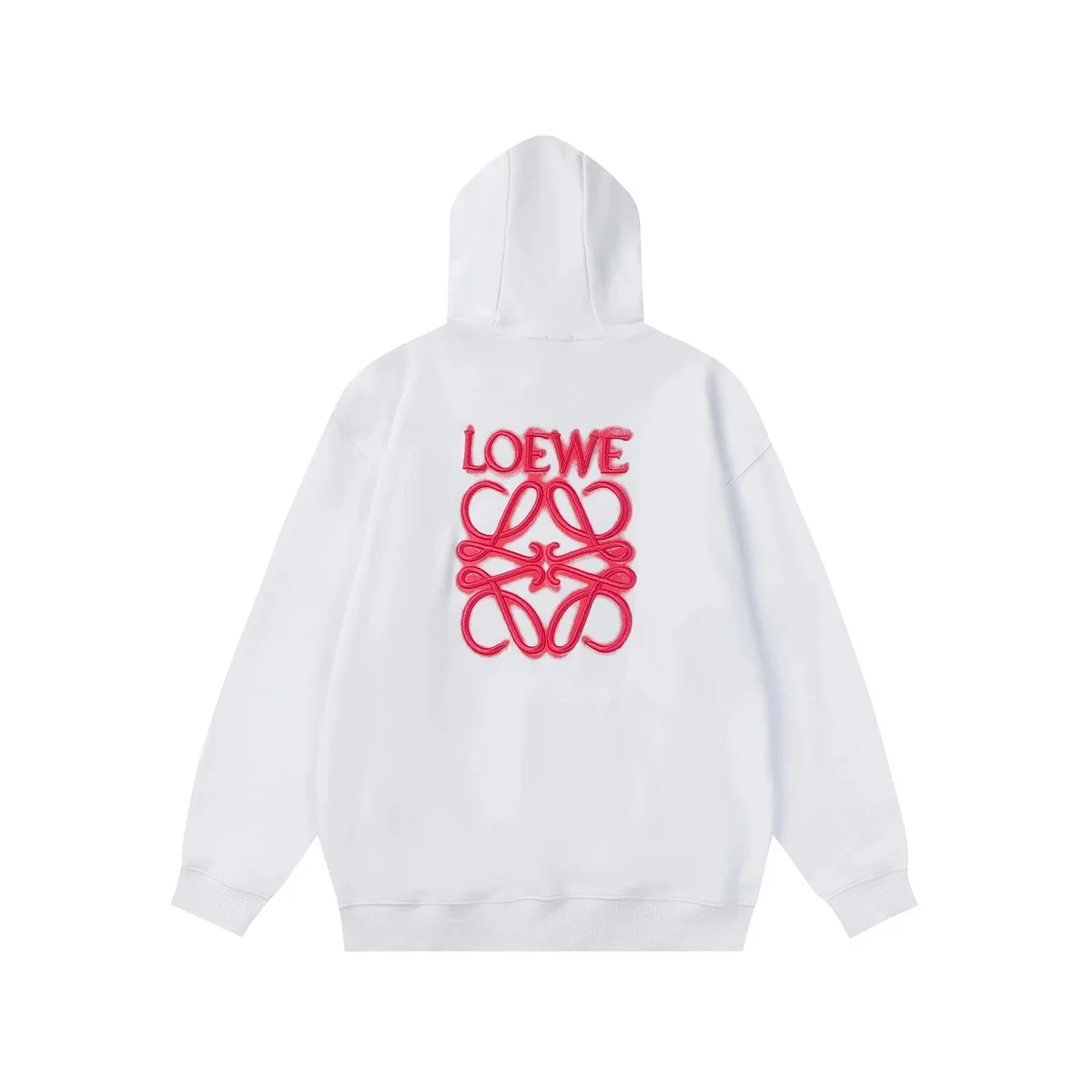 Loewe Loewe Anagram White/Red Hoodie White