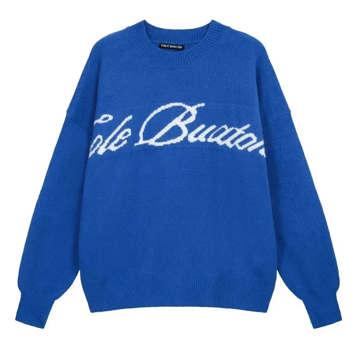Cole Buxton Cole Buxton BB016 Blue Knit Sweater Blue - 1